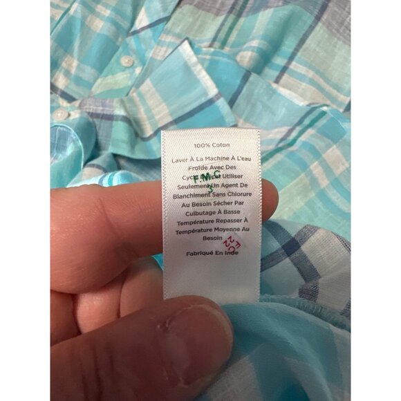 Talbots Womens Plaid Button-Down Long Sleeve Lightweight Shirt Size 3X - Picture 8 of 9